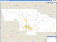 Ben Hill County, GA Digital Map Basic Style